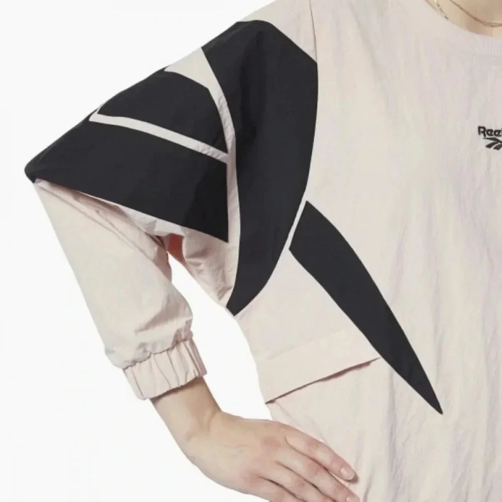 Women’s Reebok Classic Vector Crew Sweatshirt | Pink Black | Size XS - Picture 4 of 6